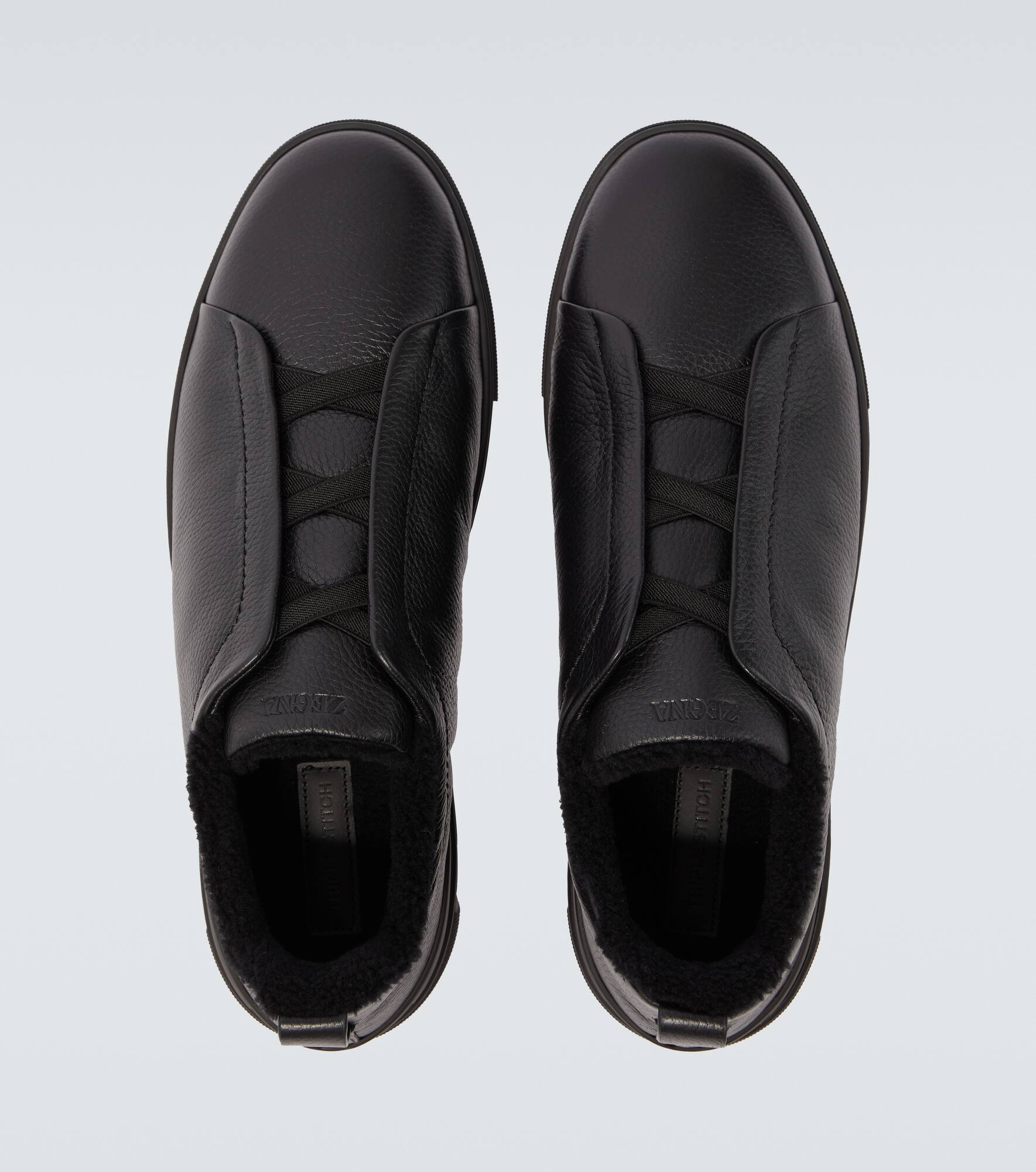 Triple Stitch shearling-lined sneakers - 4