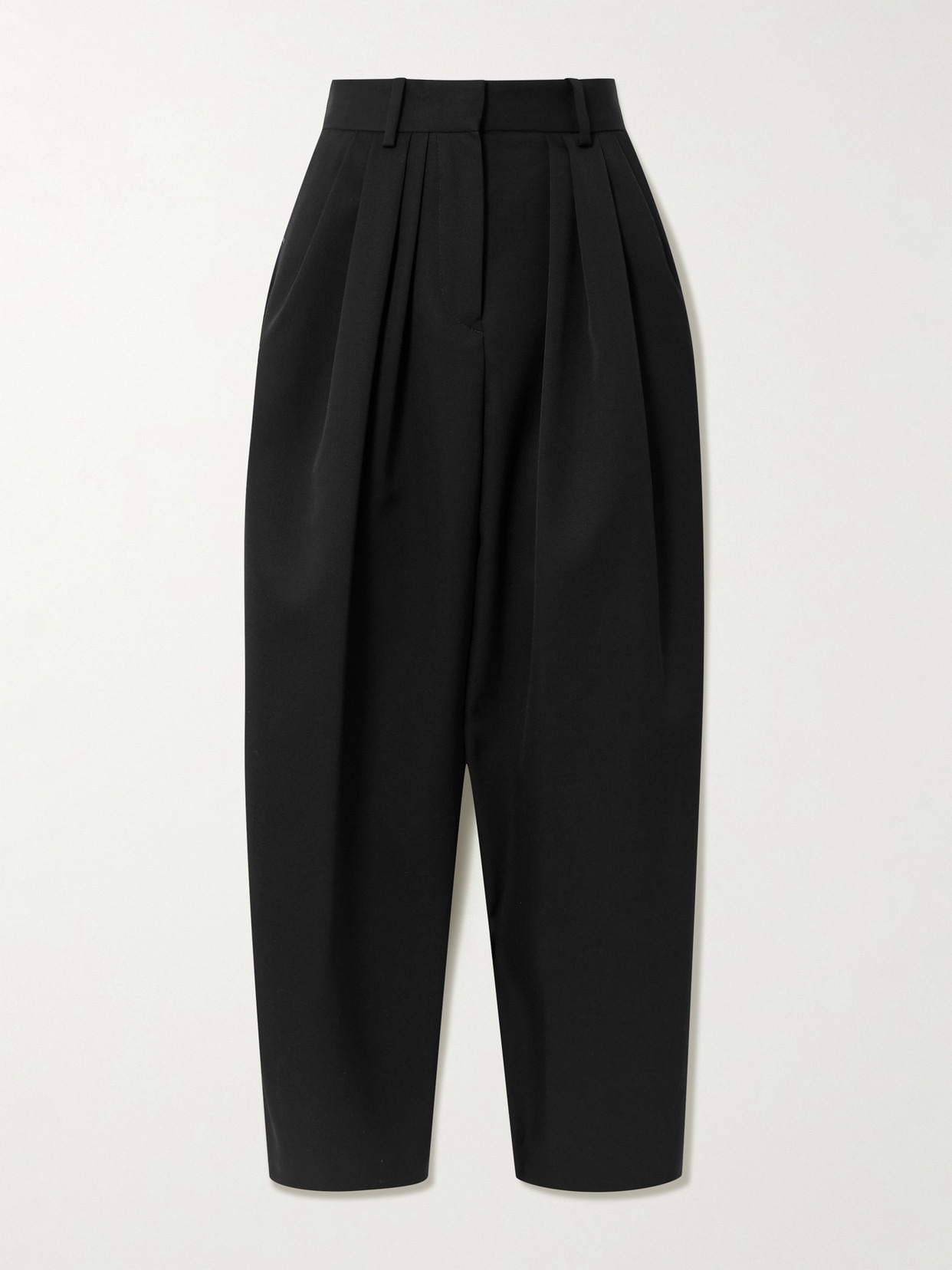 Janice Pleated Wool-twill Tapered Pants - 1
