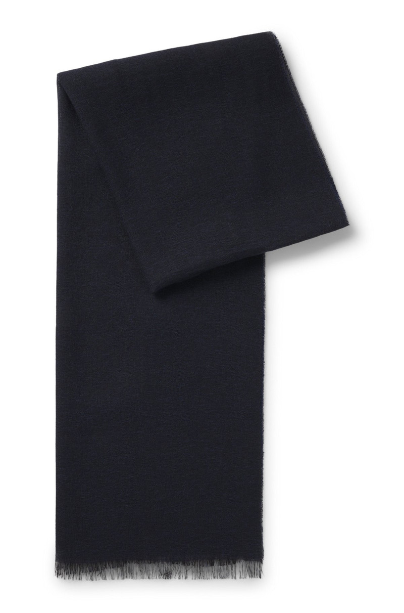 BECKHAM X BOSS LIGHTWEIGHT TWO-TONE SCARF WITH LINEN 1