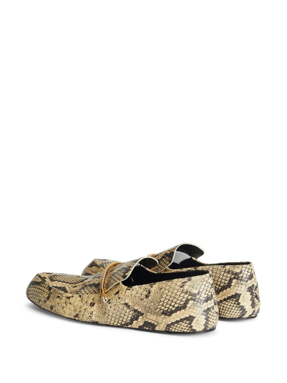 snakeskin-effect loafers - 3