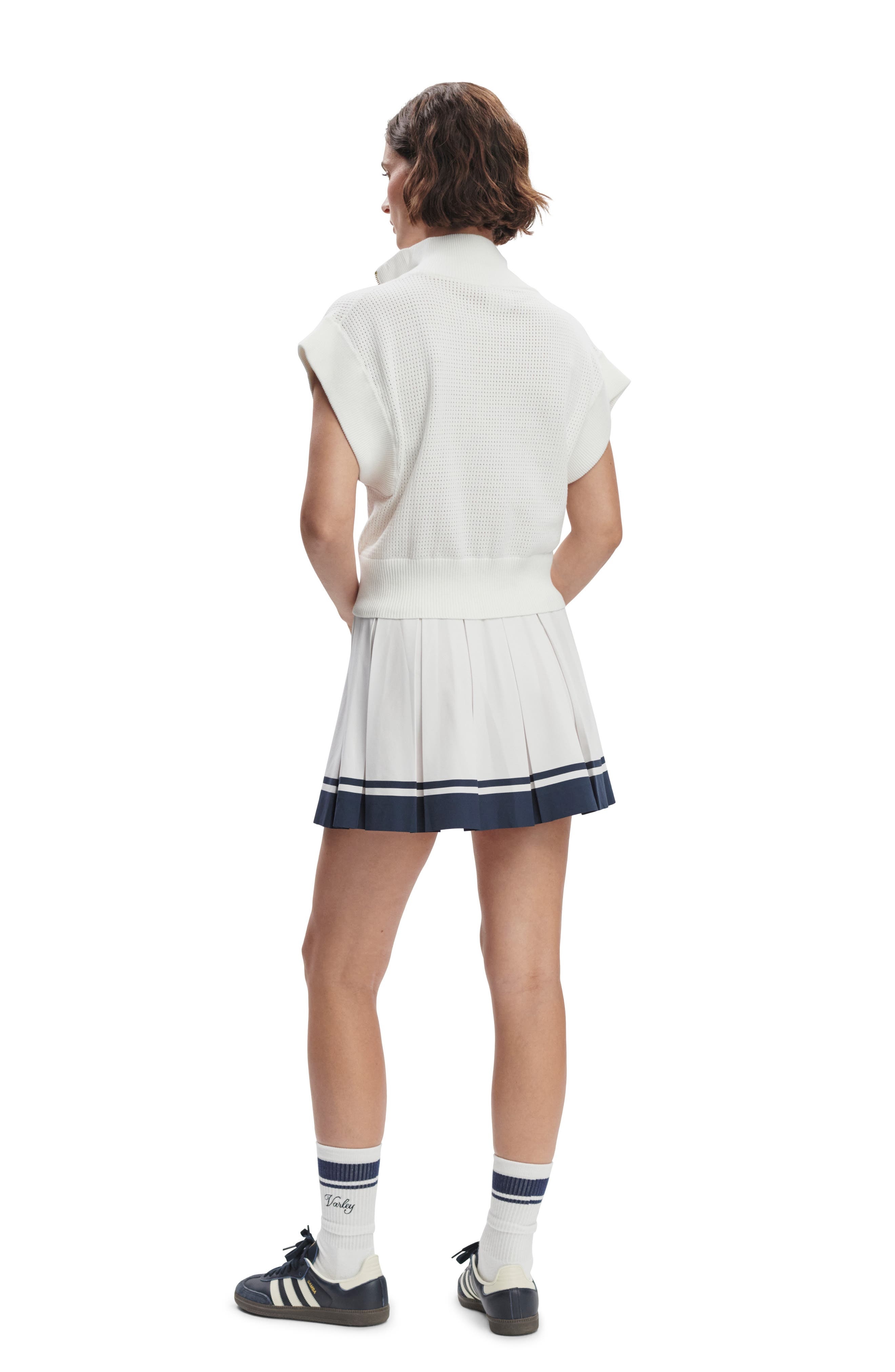 Varley Fulton Half-Zip Crop Pullover in White at Nordstrom - 3