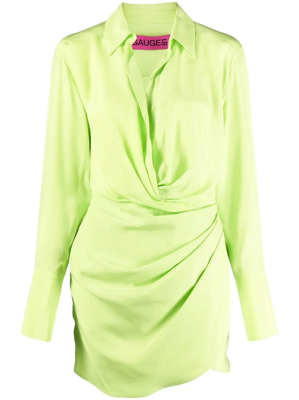 Naha silk draped shirt dress - 1
