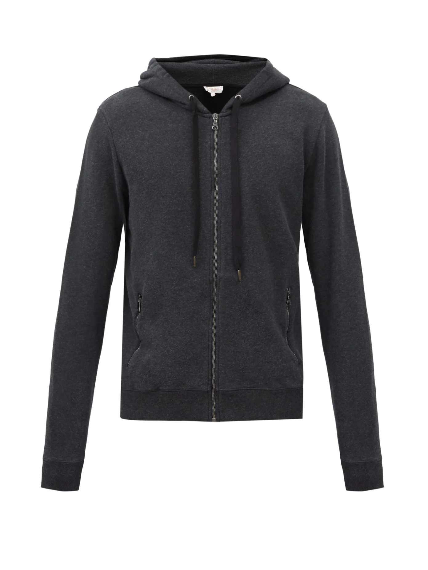 Devon zipped cotton-jersey hooded sweatshirt - 1