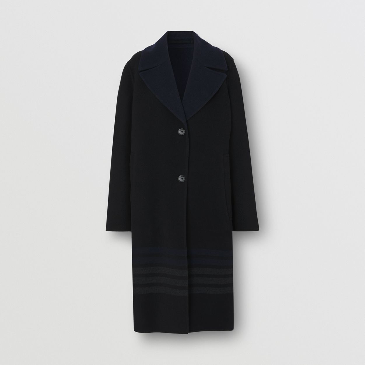 Striped Wool Cashmere Tailored Coat - 4