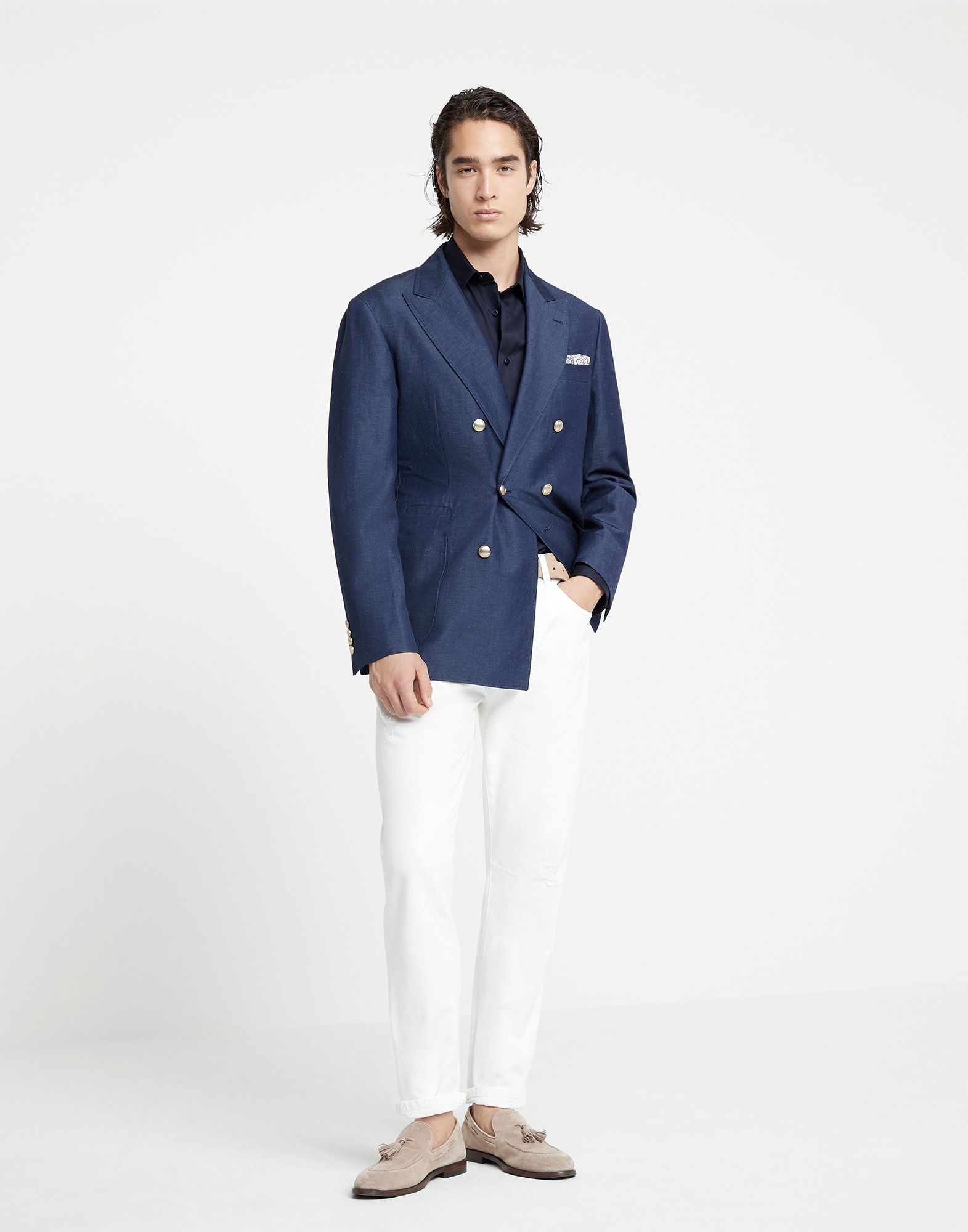 Twill easy fit shirt with chest pockets - 5