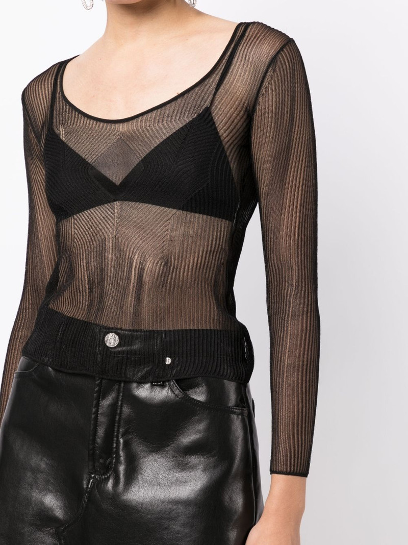 sheer ribbed jersey top 5