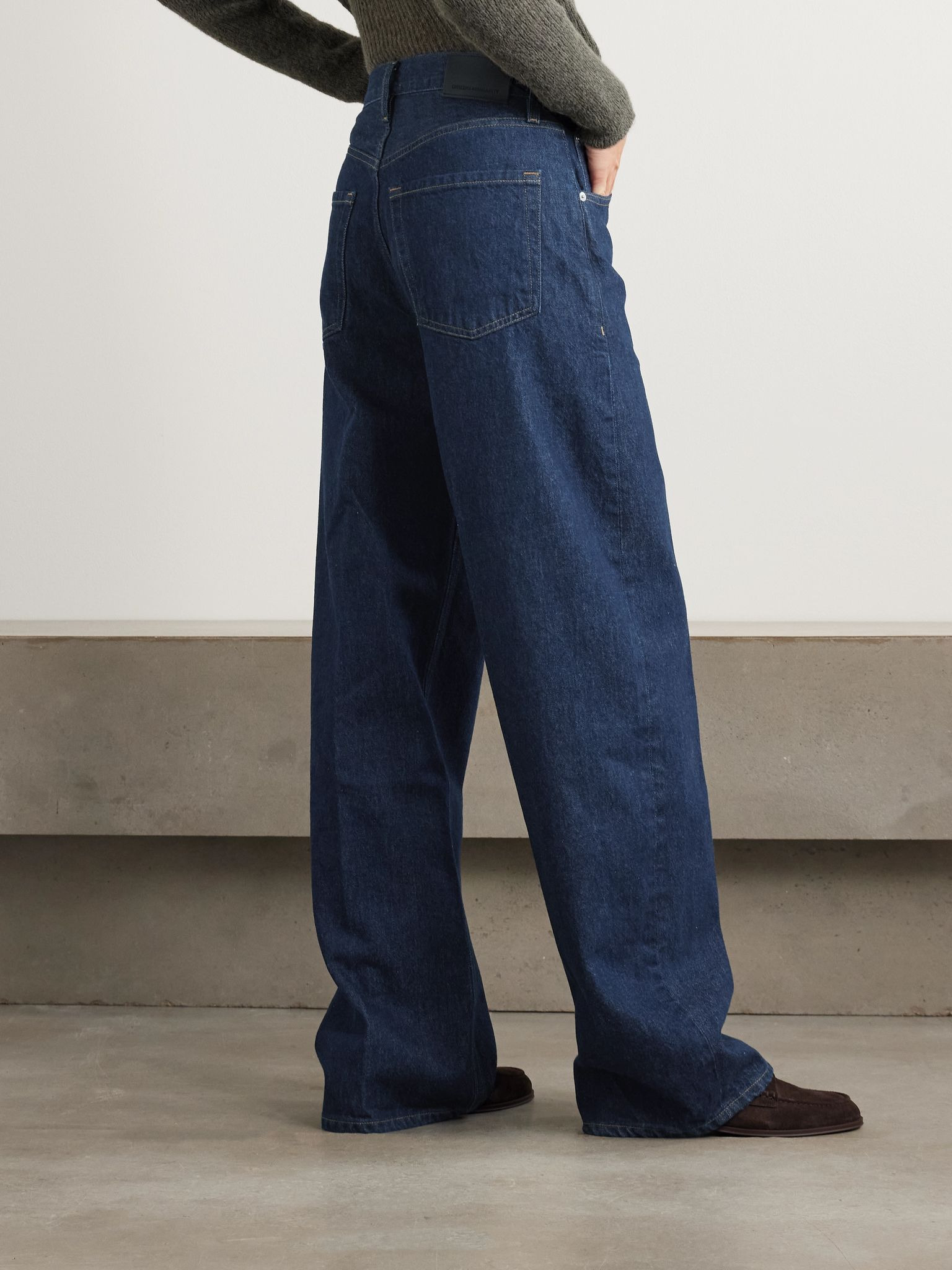 Ayla Baggy mid-rise wide-leg jeans Dark denim - 4