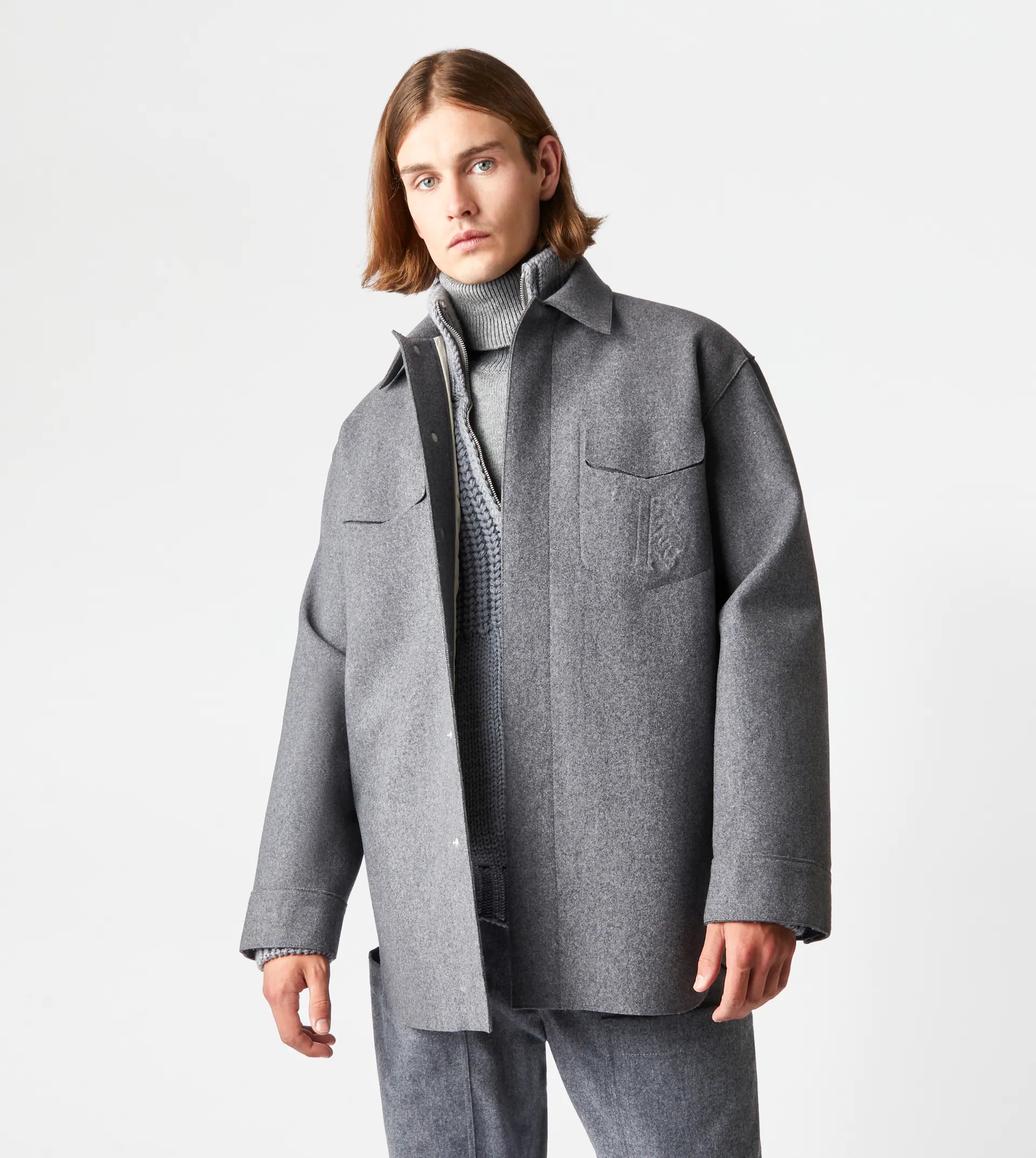 TOD'S OVER SHIRT - GREY - 7