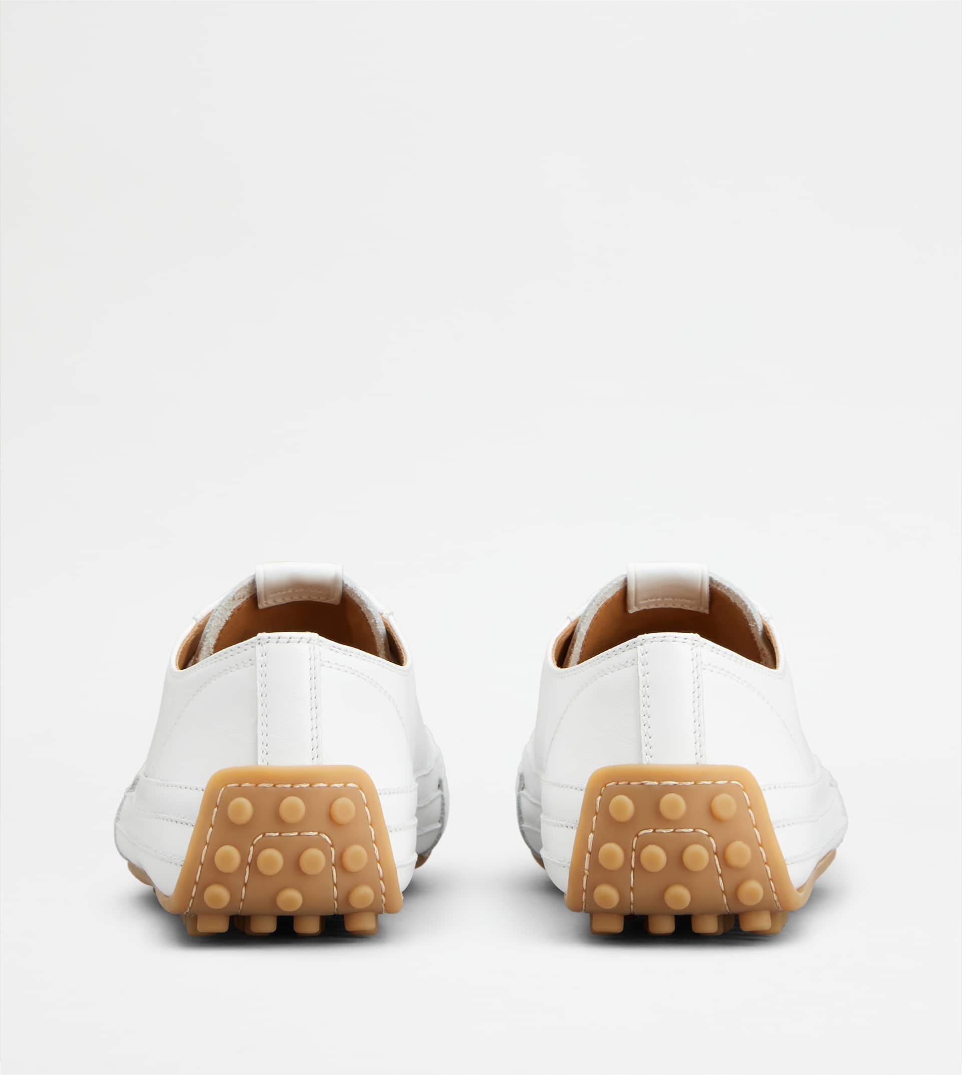 SNEAKERS IN LEATHER - WHITE - 3