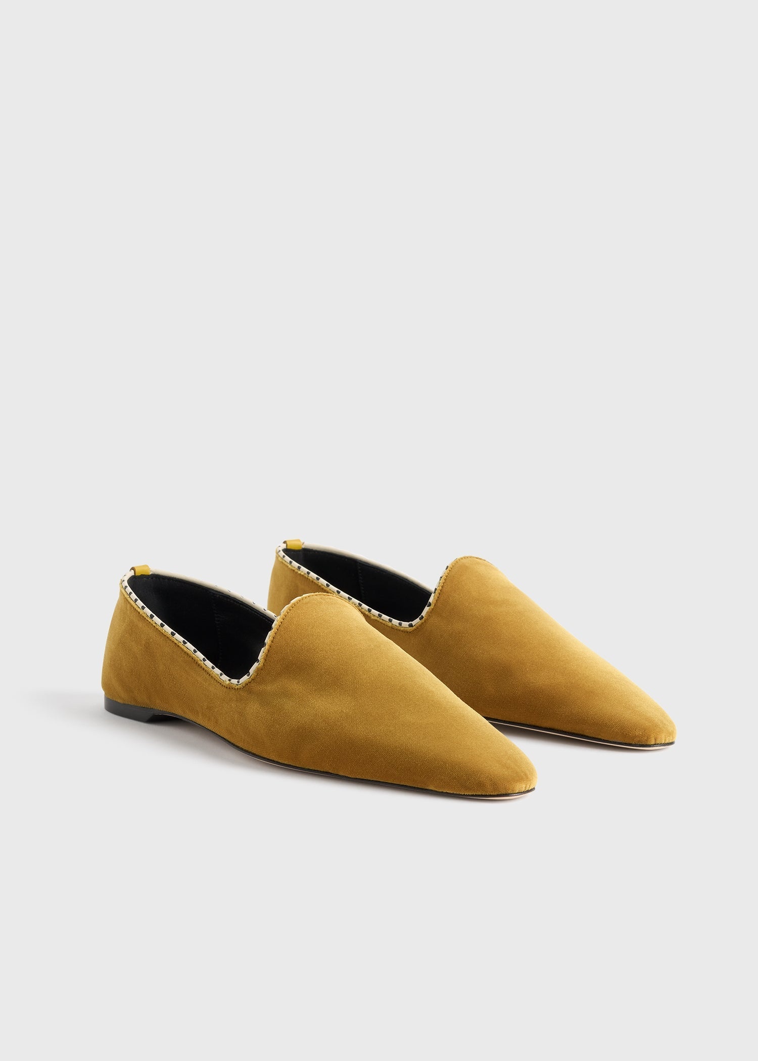 Velvet venetian slippers saffron - 7