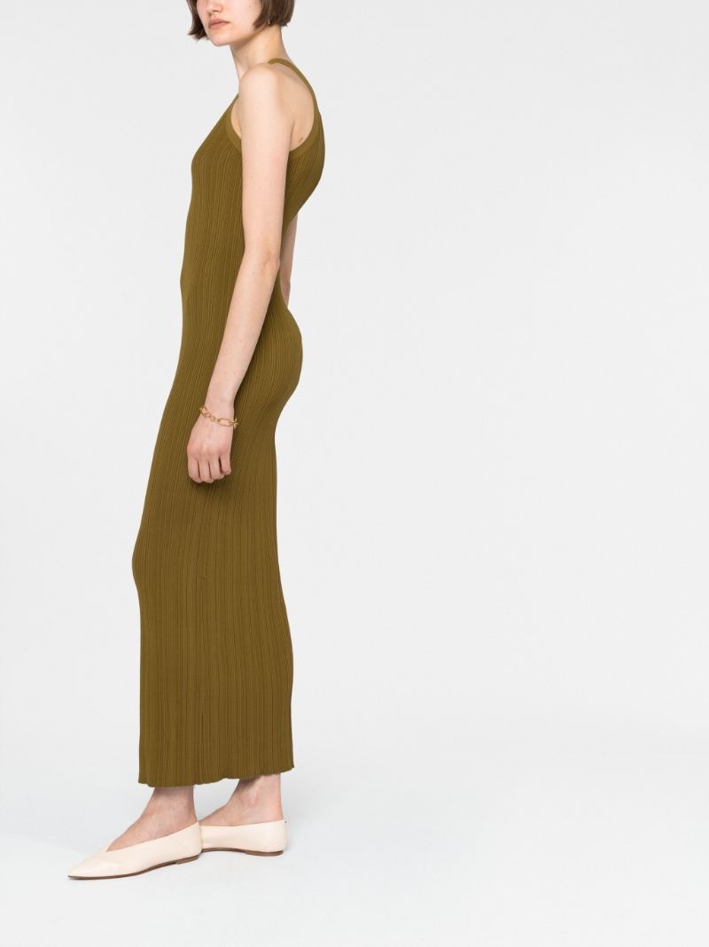 sleeveless ribbed maxi dress - 4