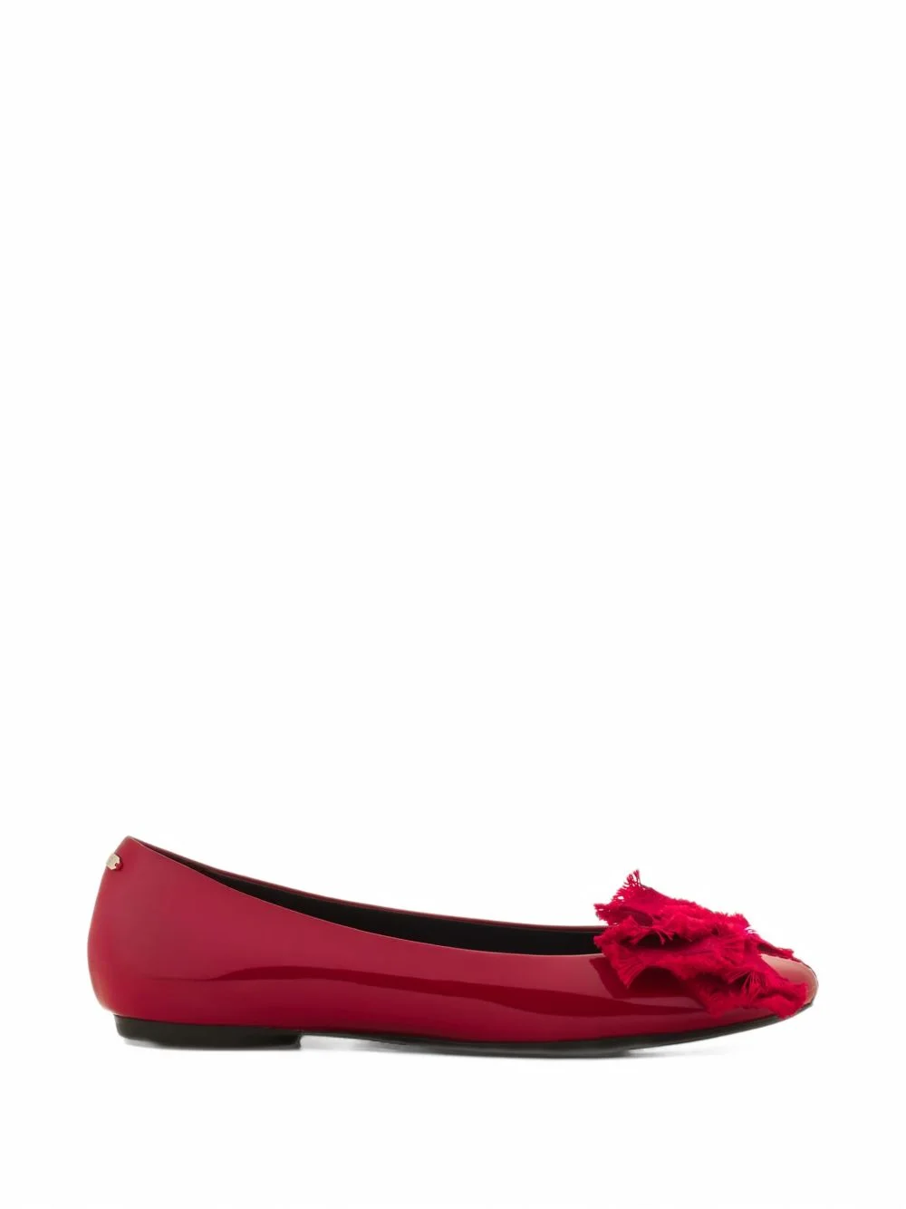 bow-detail patent leather ballet flats - 1