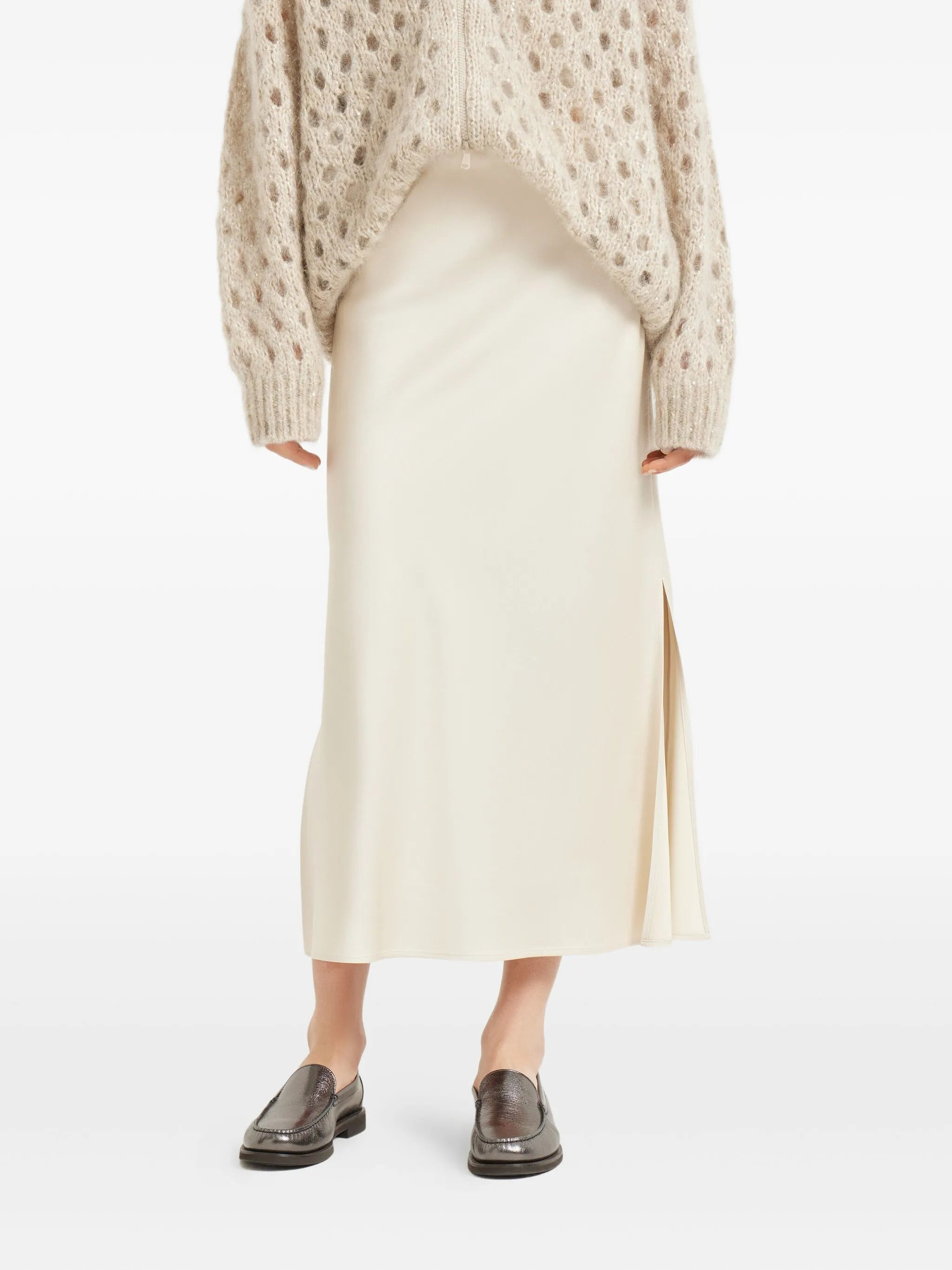 Brunello Cucinelli Side-split Midi Skirt - 5