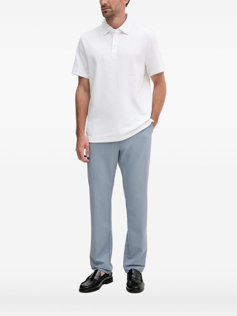textured short-sleeve polo shirt 1