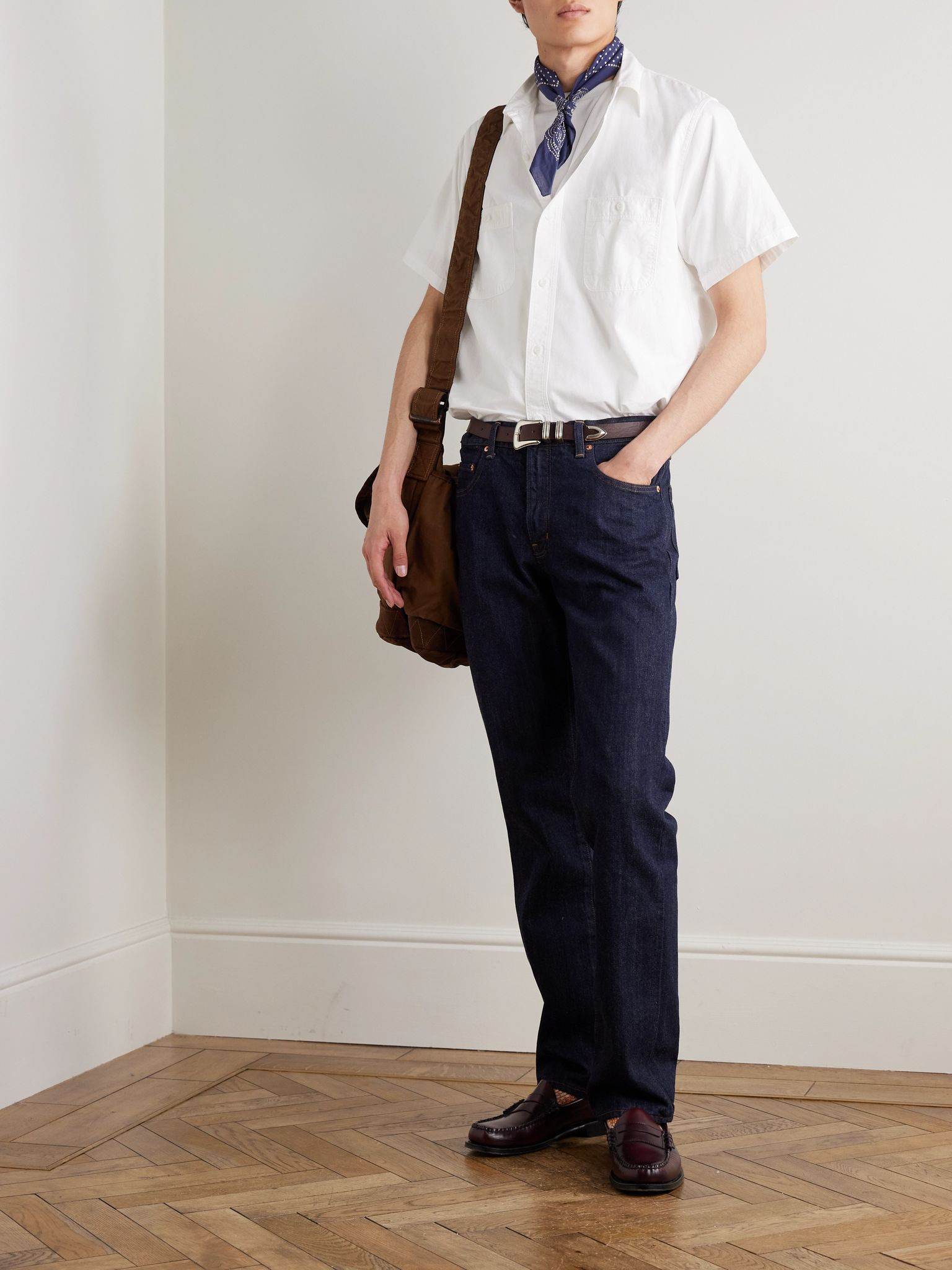 Cotton-Chambray Shirt White - 2