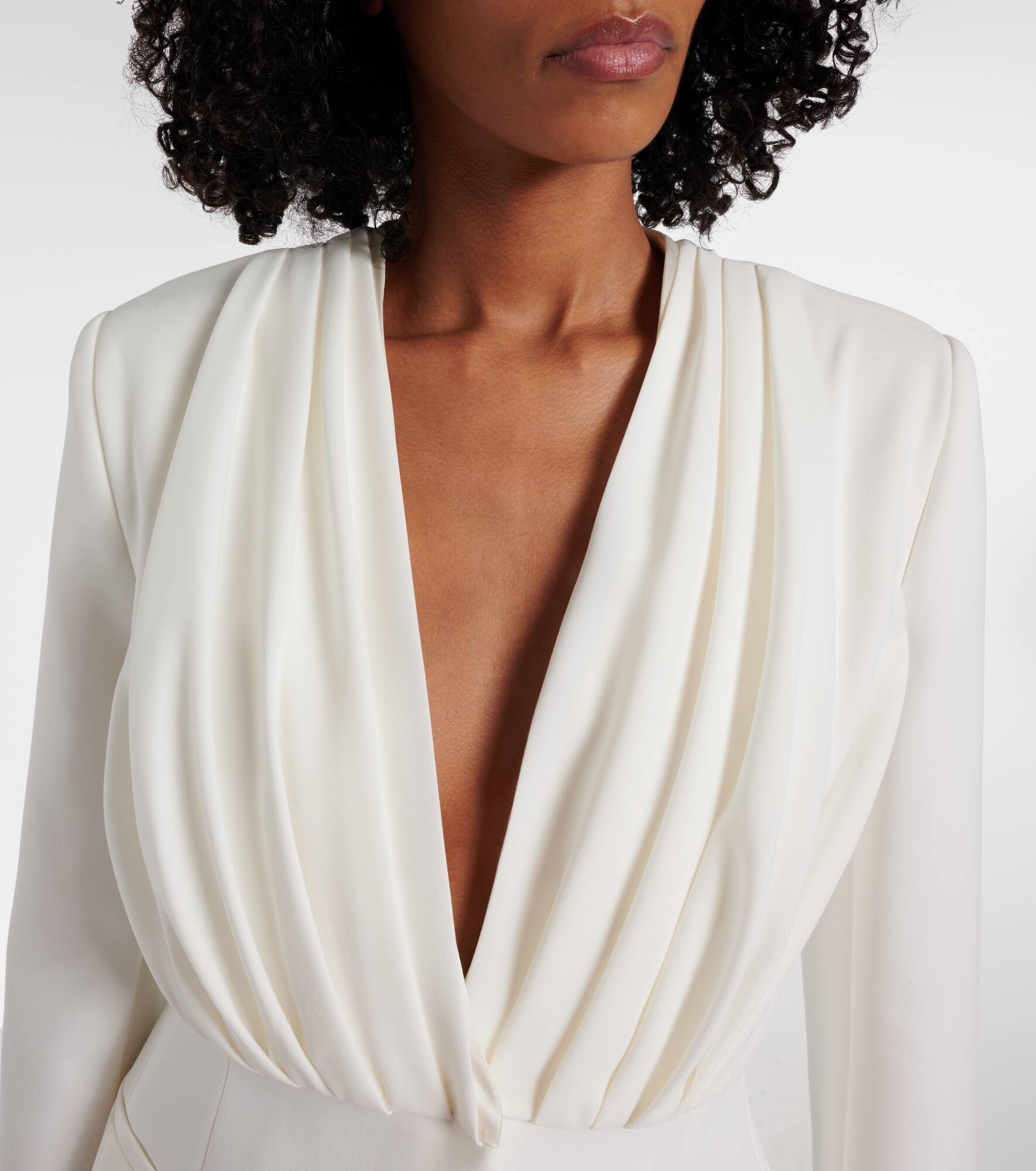 Gradi draped crêpe jacket - 4