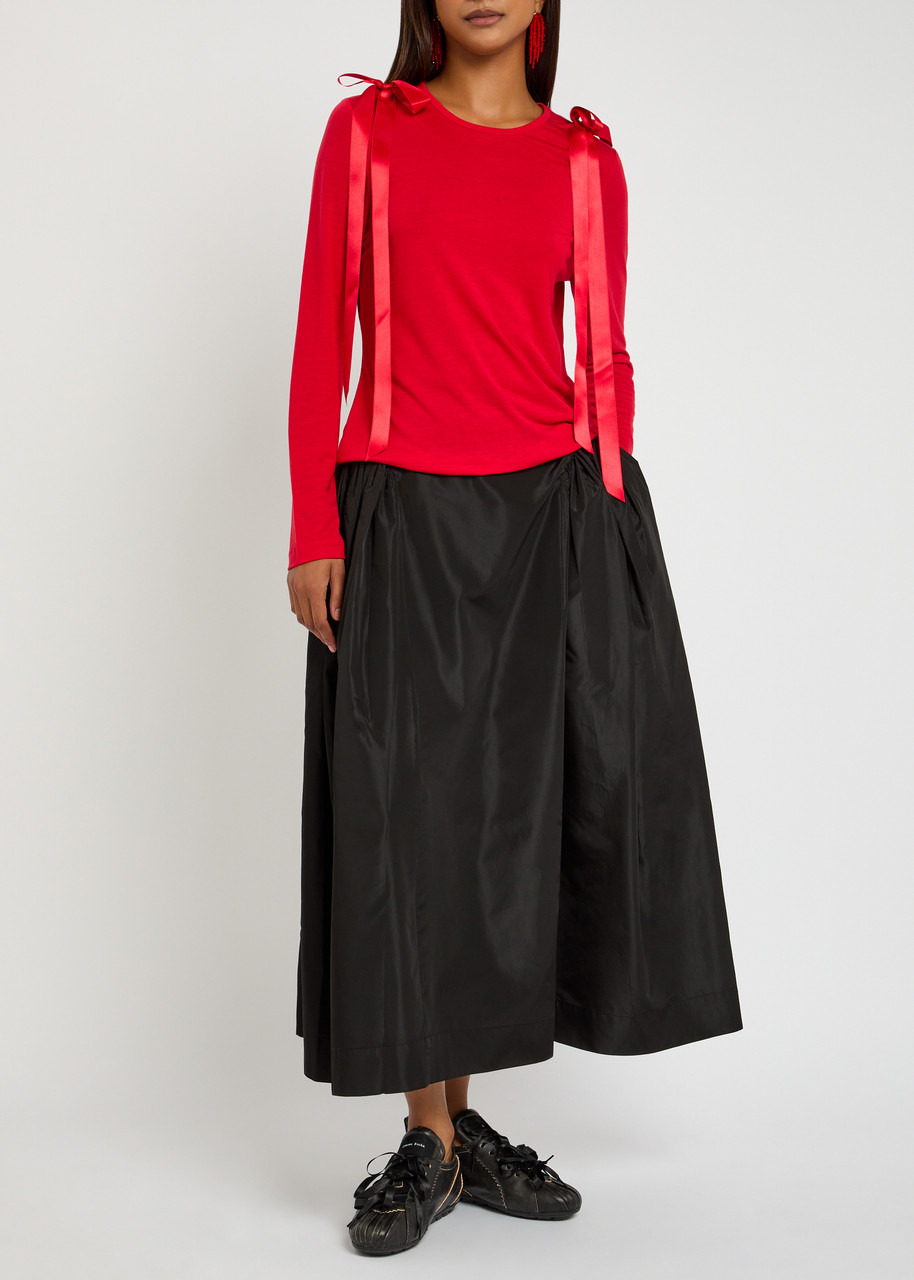 Simone Rocha Bow-embellished Lyocell T-shirt - 4