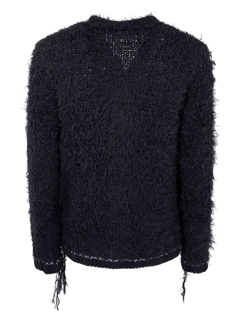 Sacai Men Furry Knit Cardigan - 5