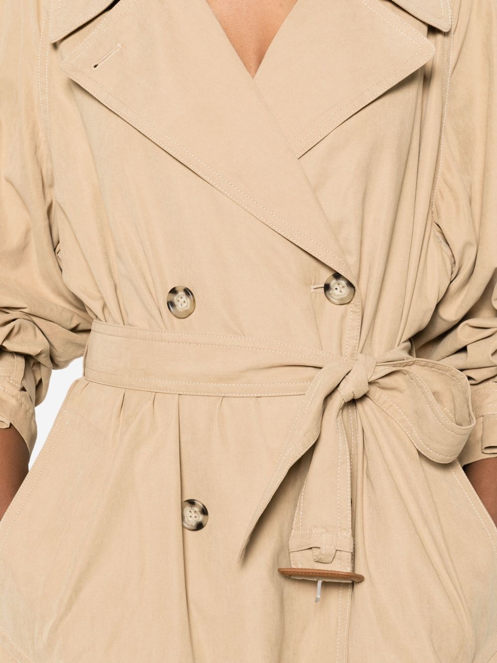 Elea belted double-breasted trench coat - 5