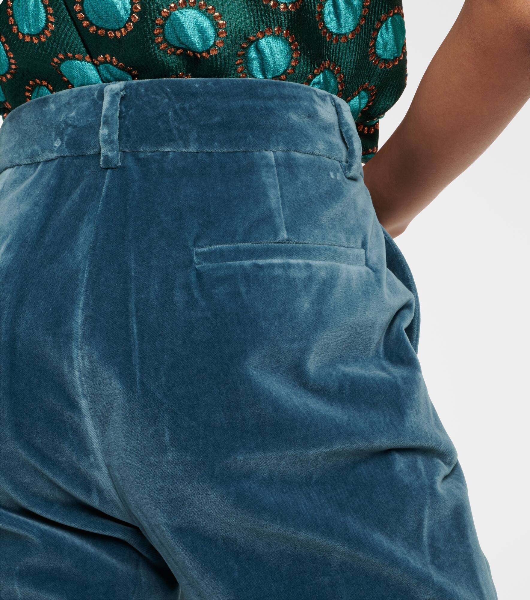 24/7 cotton velvet flared pants - 5