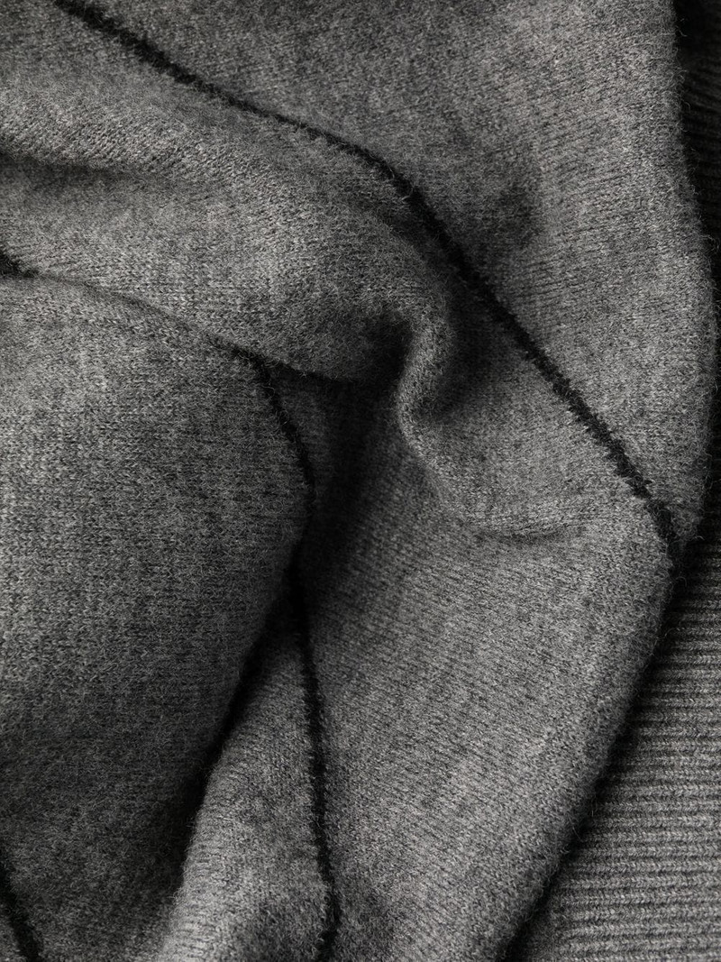 diagonal-stripe wool flared trousers 8