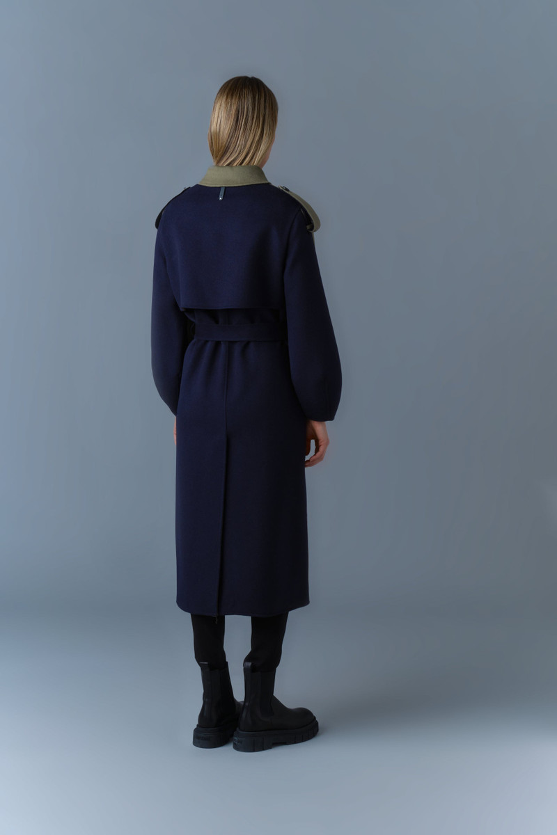 CEYLA Double-Face Wool Coat with Sash Belt 5
