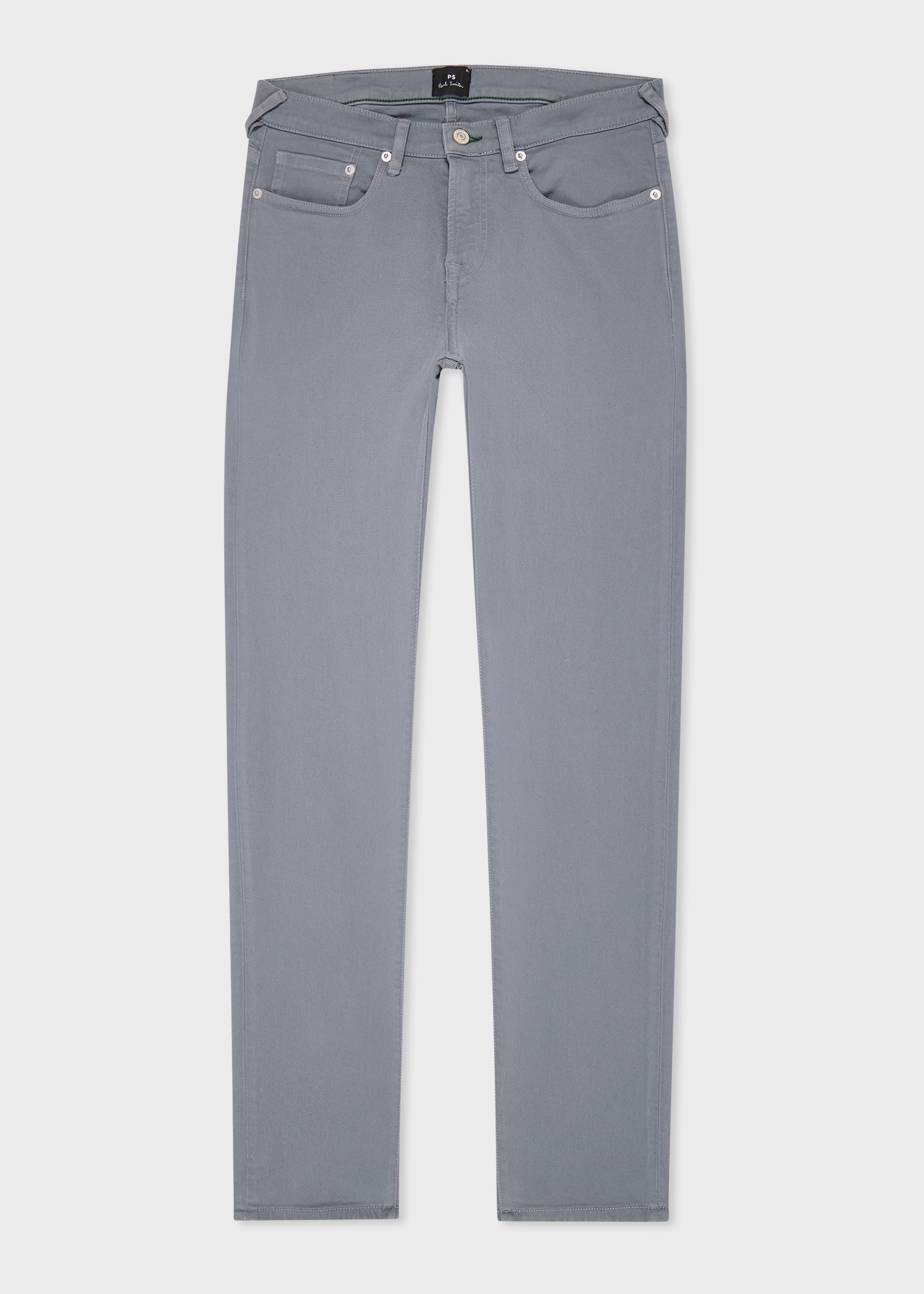 Tapered-Fit Mid Grey Garment-Dyed Organic Cotton-Stretch Jeans - 1
