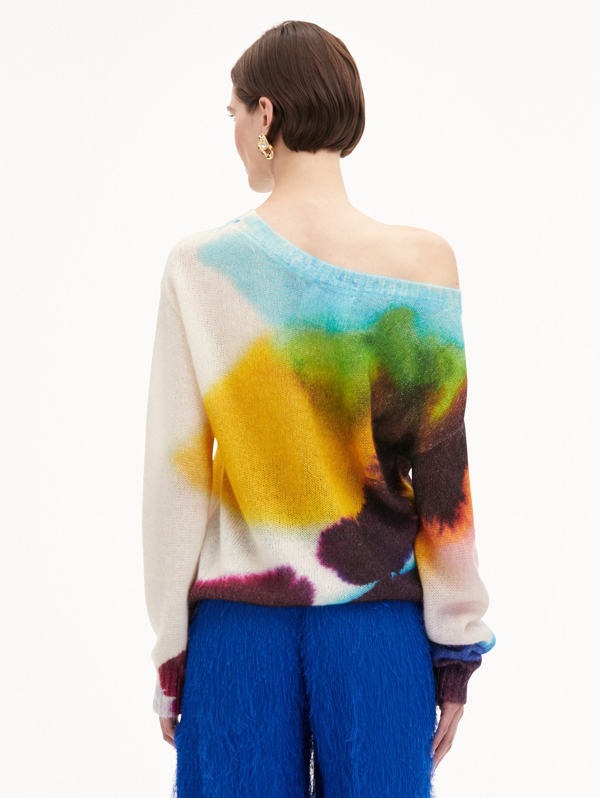 ABSTRACT WATERCOLOR PULLOVER - 4