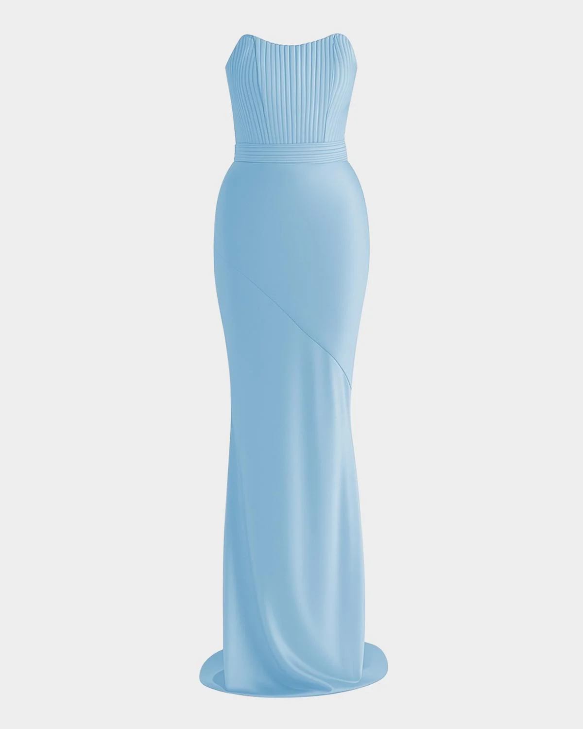 Germaine Strapless Stretch Satin Column Gown - 1