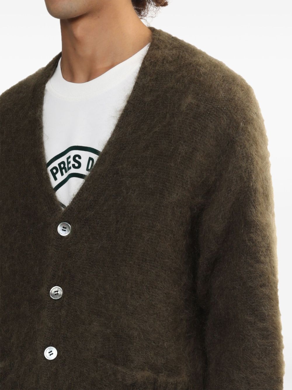 brushed-finish cardigan - 5