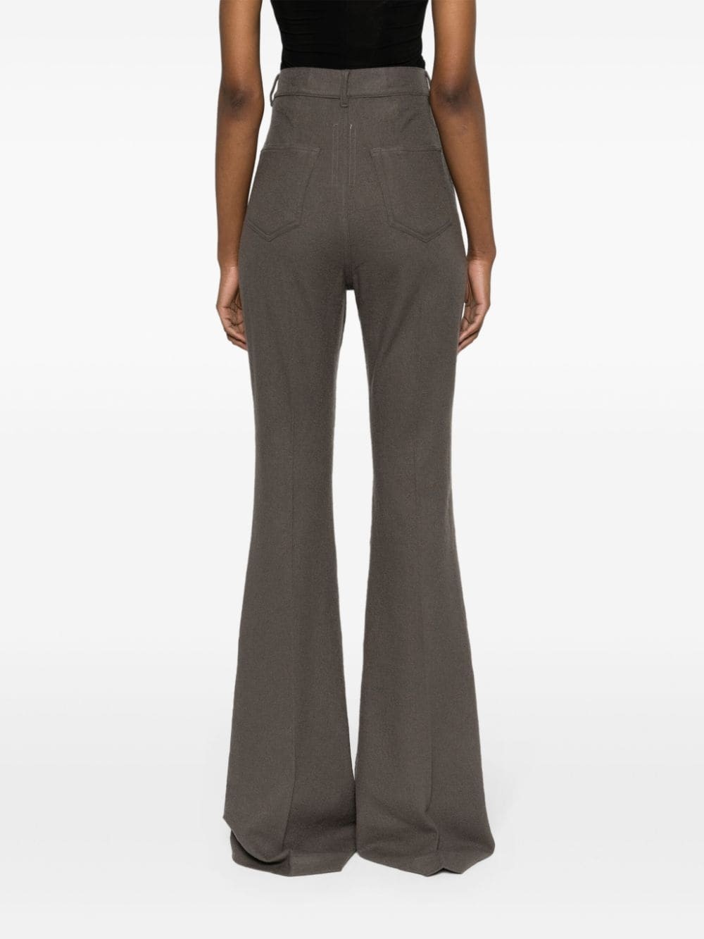 pressed-crease high-waist trousers - 4