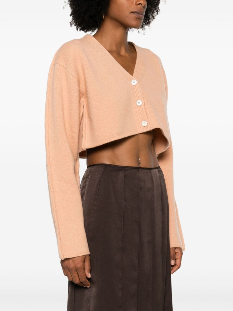 logo-embroidered cardigan 3
