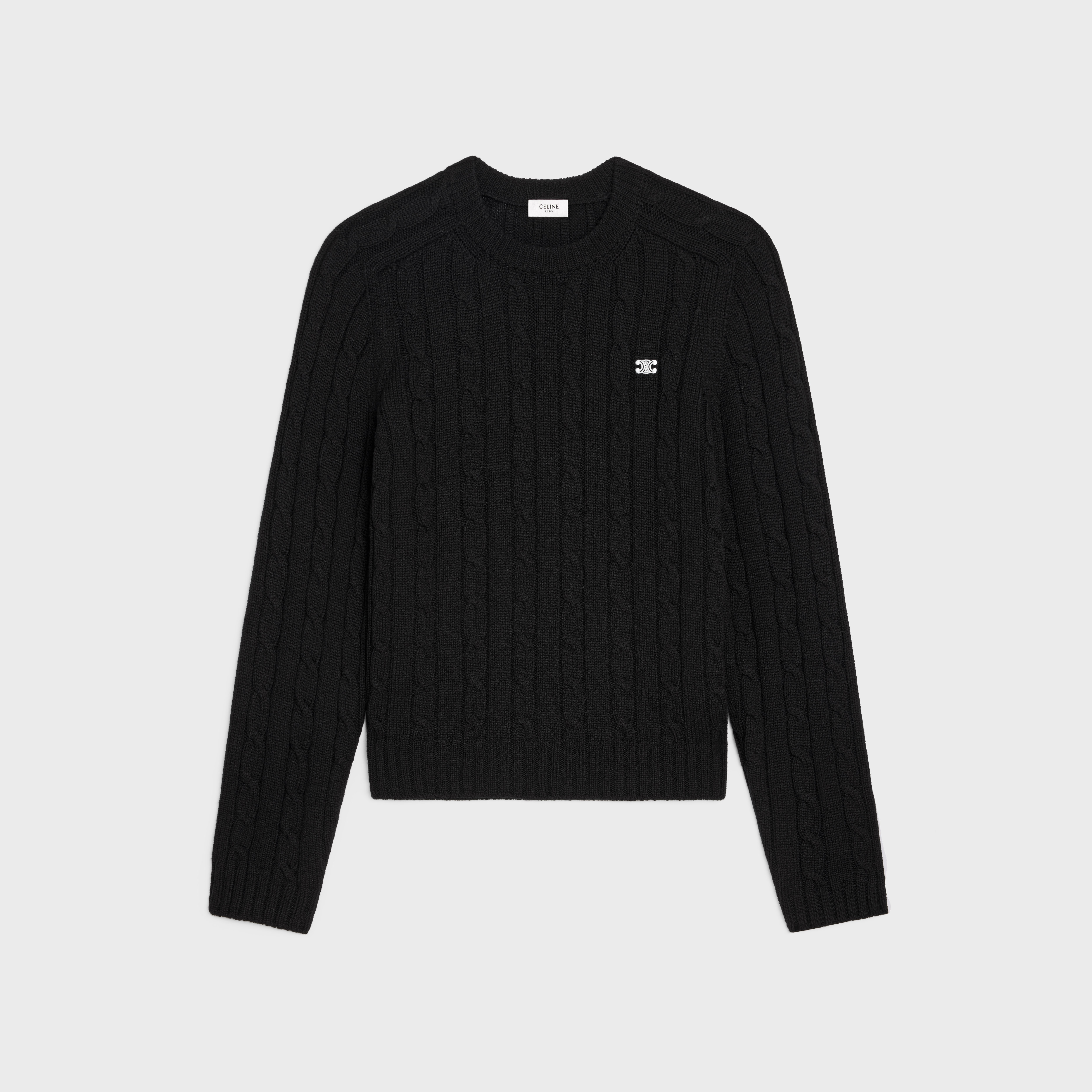 cable-knit triomphe sweater in cashmere - 1