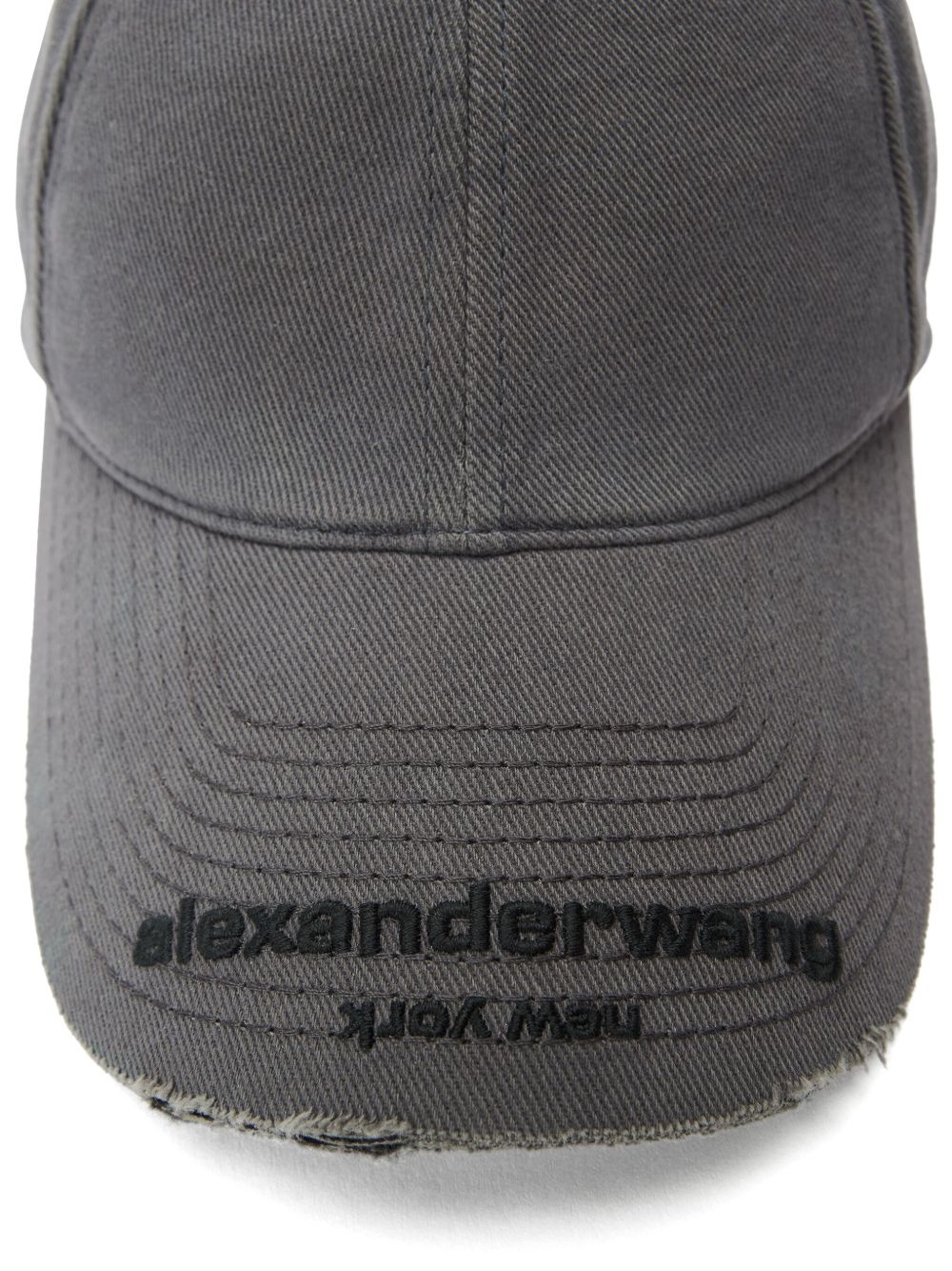 distressed logo baseball cap - 3