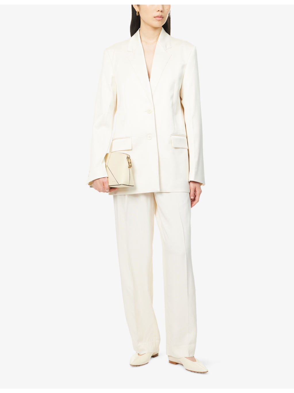 Pleated Wide-Leg Woven Trousers - 2