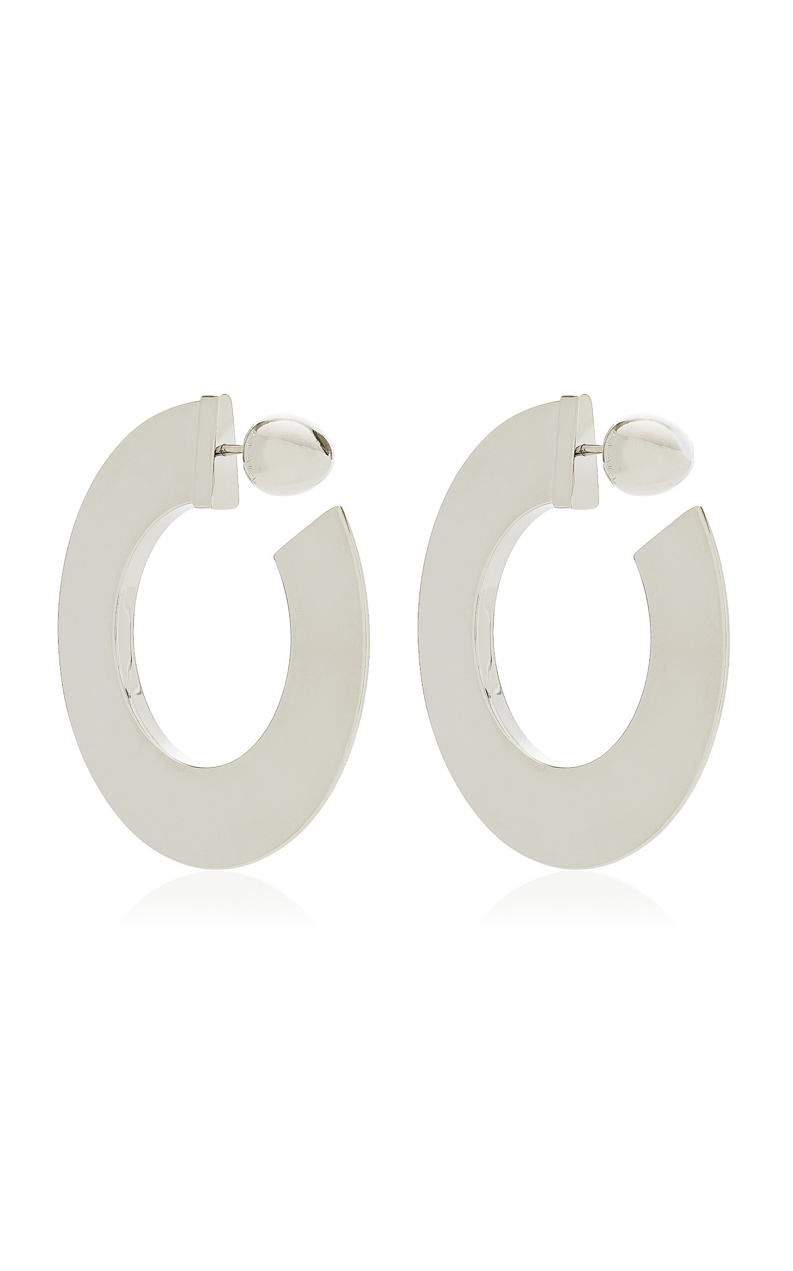 Blade Small Hoop Earrings silver - 2
