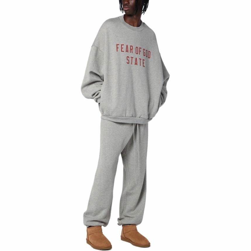 Fear of God Essentials Fleece Crewneck 'Dark Heather' 192BT246261F - 4