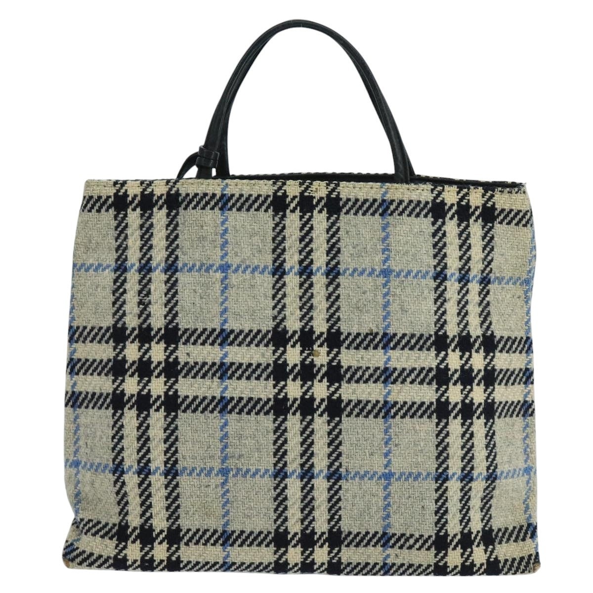 Burberry Nova Check Hand Bag Wool Gray - 13