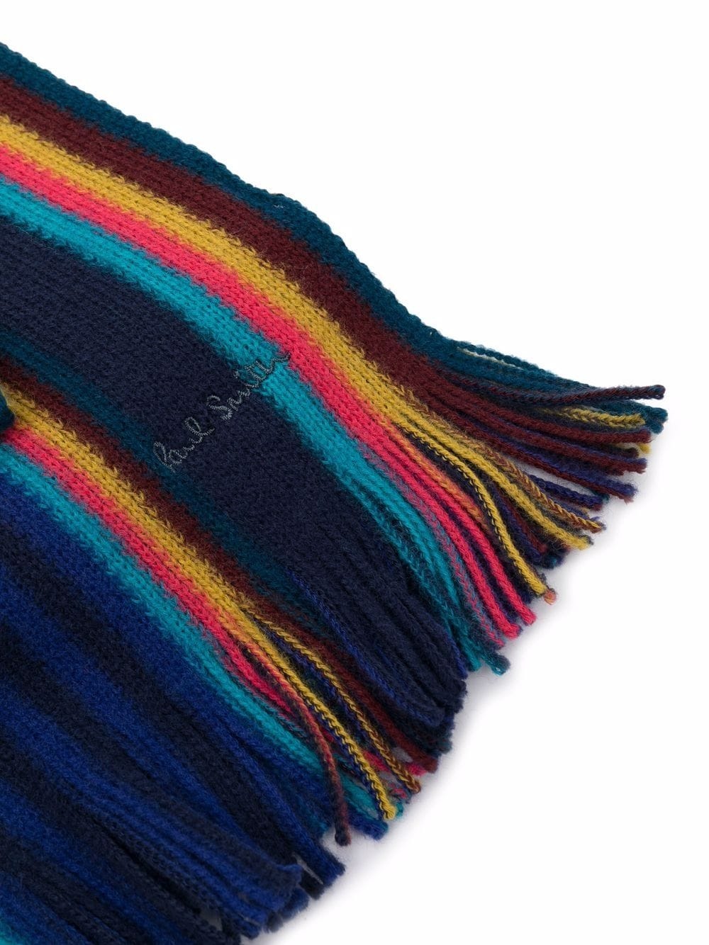 bright stripe print wool scarf - 3