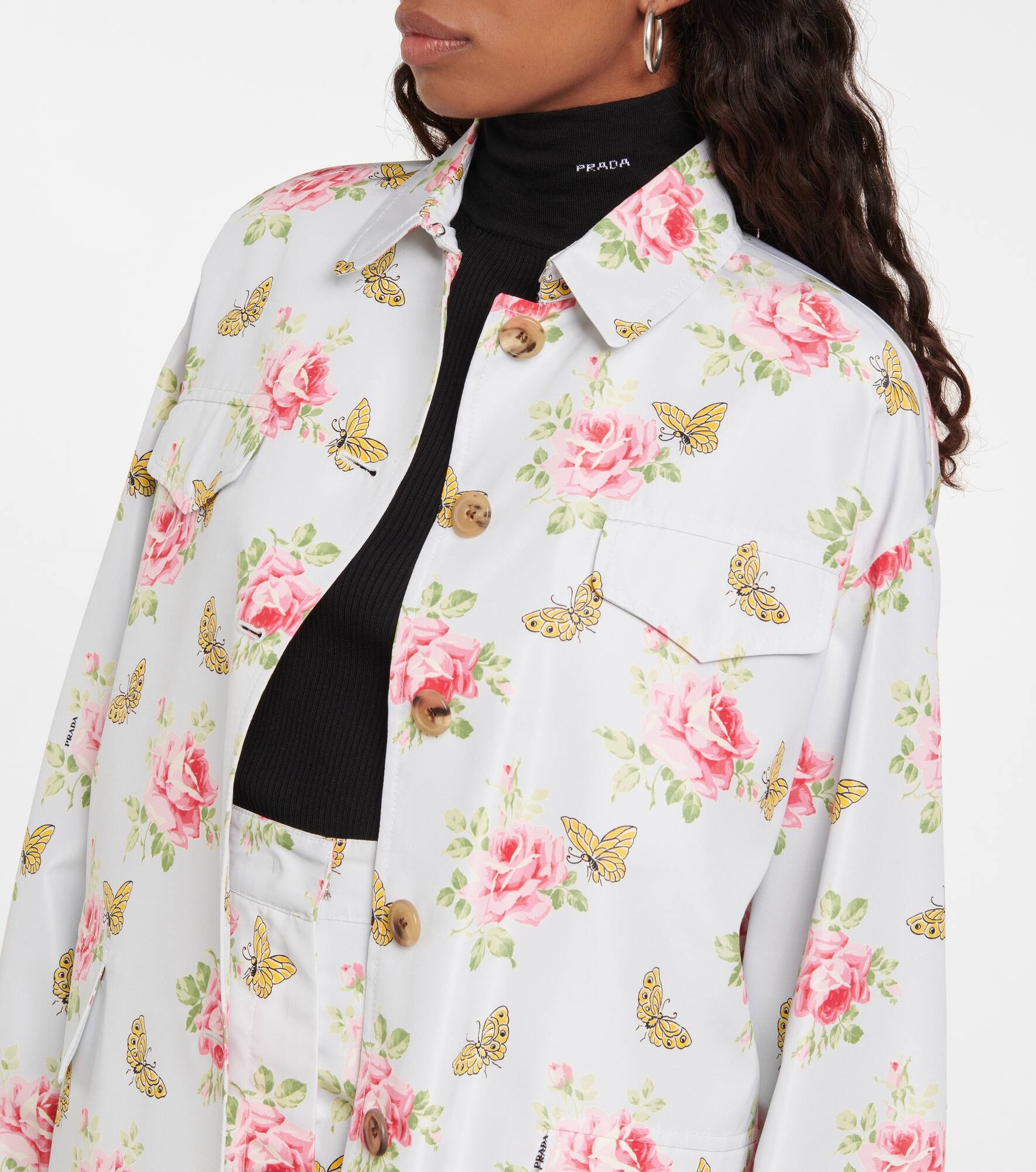 Printed silk jacket - 4