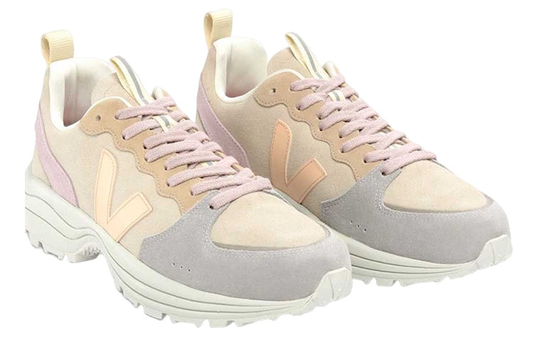 (WMNS) Veja Venturi Suede Lace-Up Sneakers 'Beige Grey Pink' VC0303213 - 3