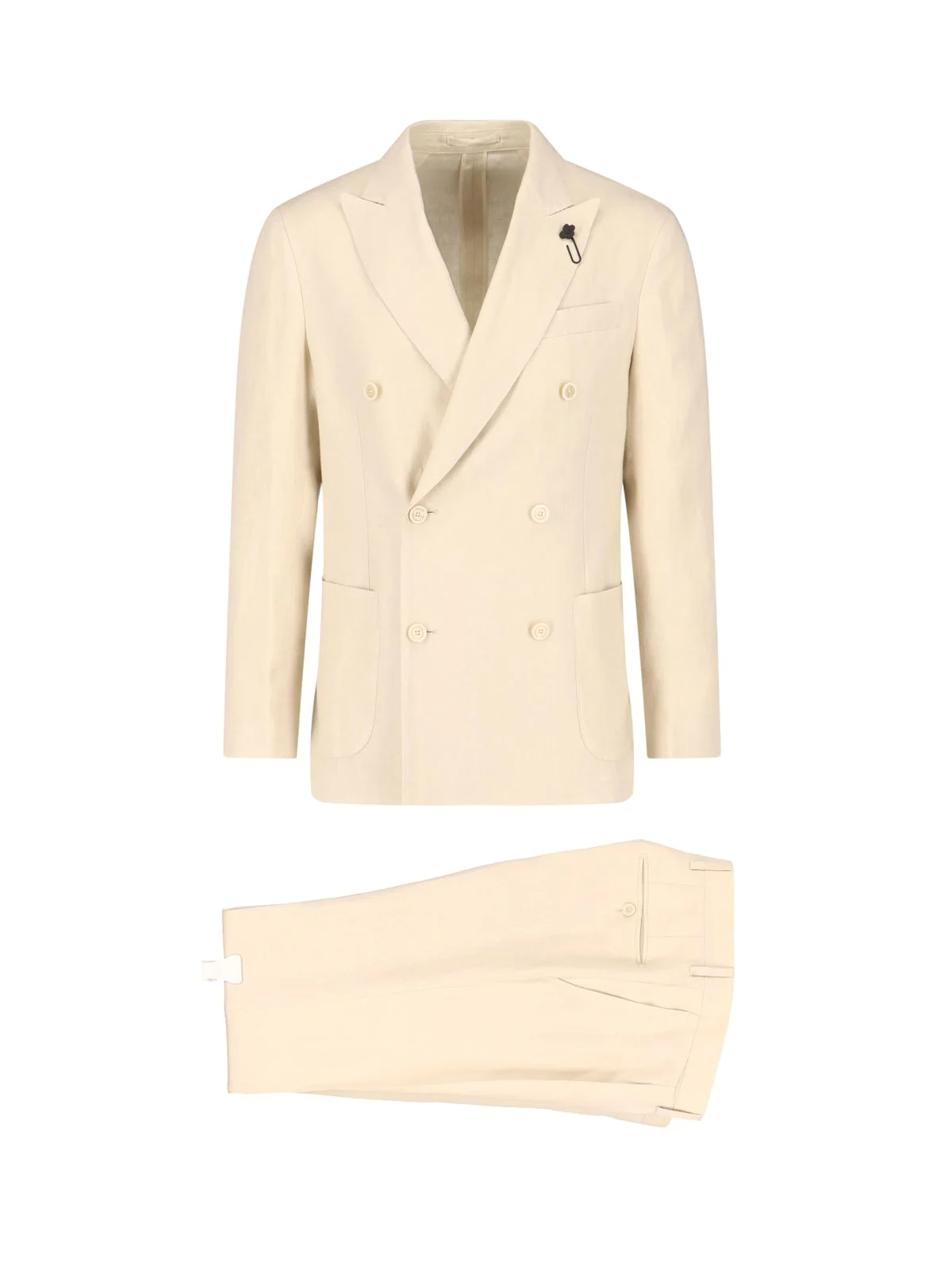 DOUBLE-BREASTED LINEN SUIT - 1