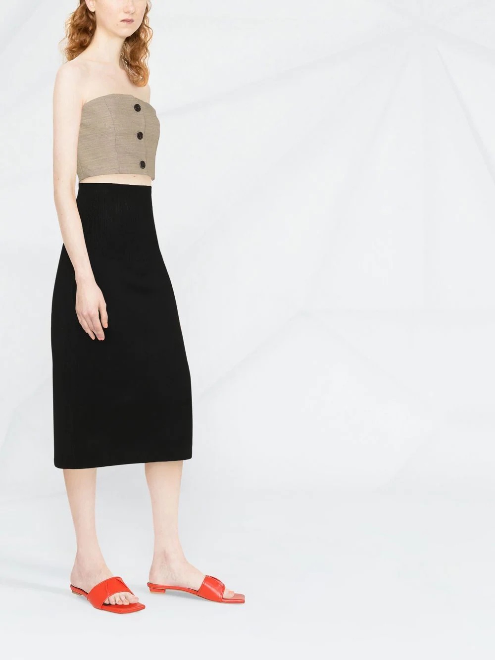 knitted midi pencil skirt - 4