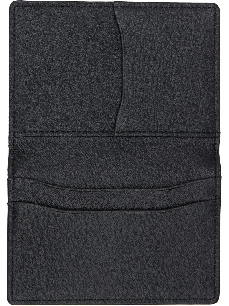 Black Leather Bifold Card Holder 3