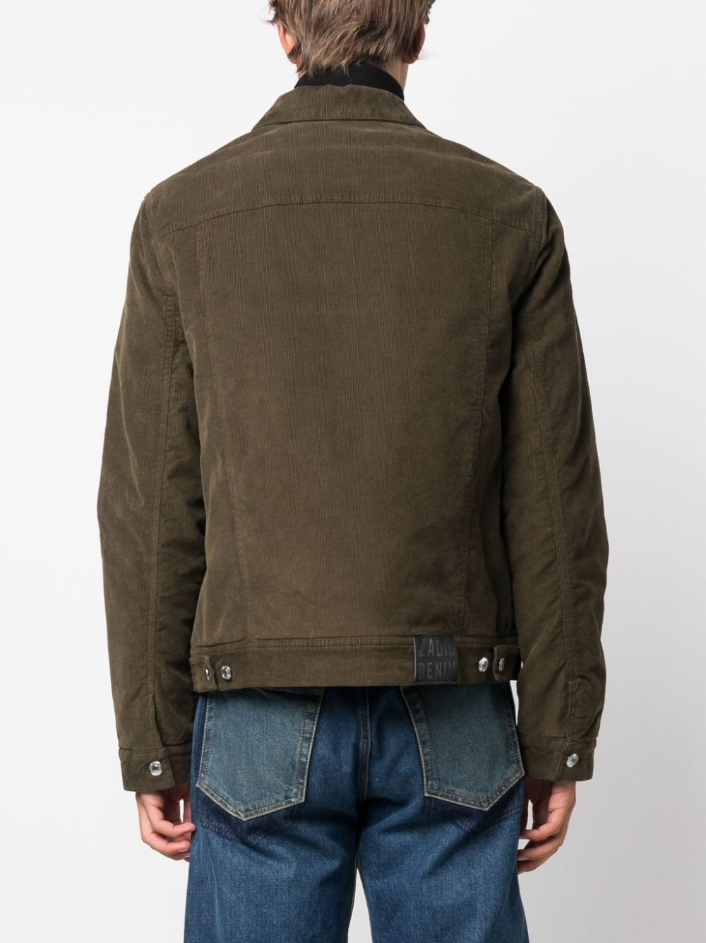 logo-patch denim jacket - 4