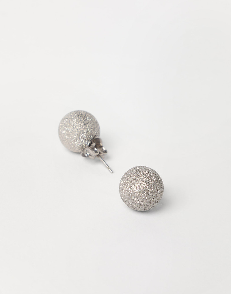 Brunello Cucinelli Sterling Silver shimmer earrings outlook