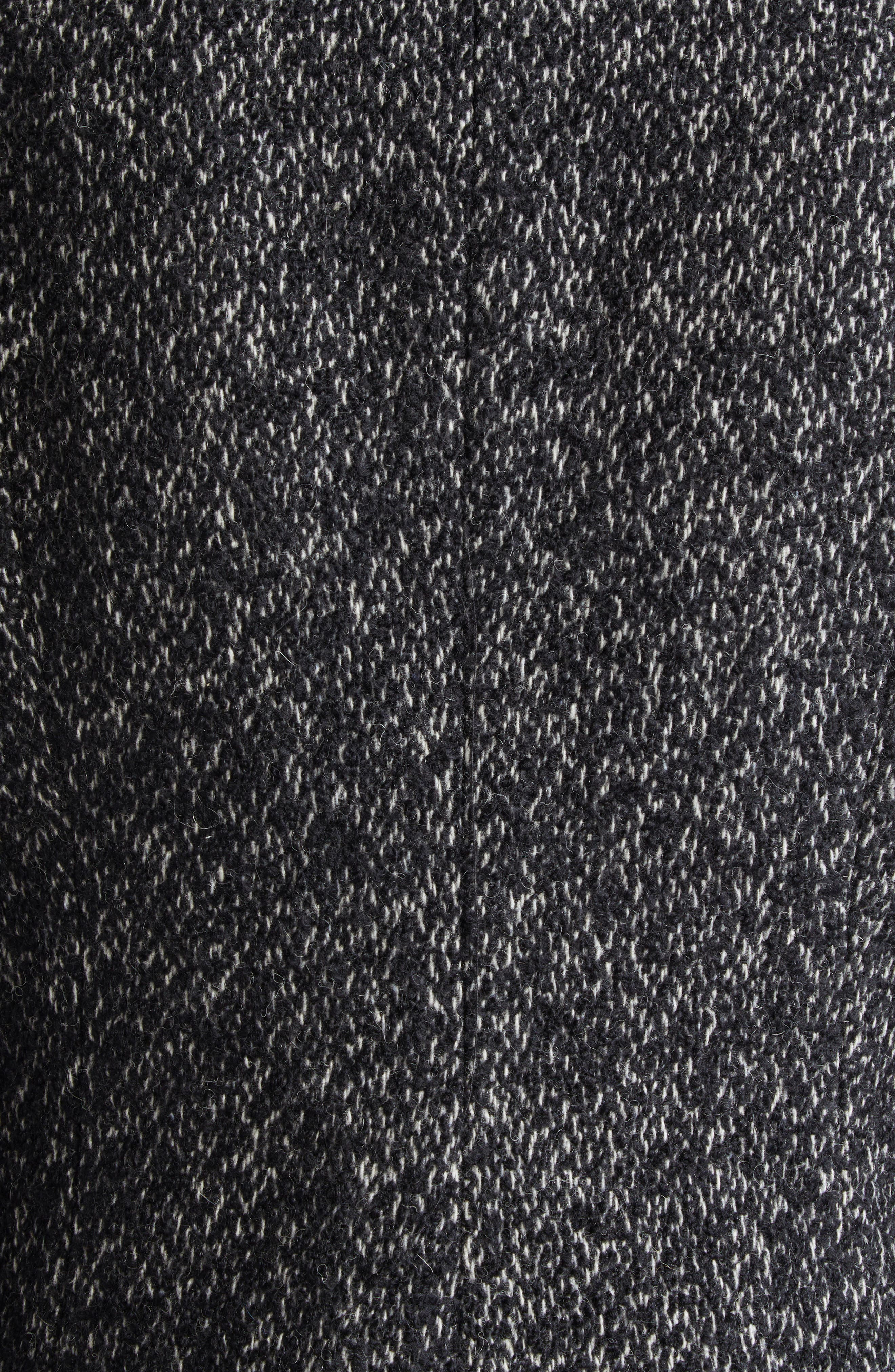 TOTEME Collarless Cinched Wool Blend Jacket in Black/White at Nordstrom - 6