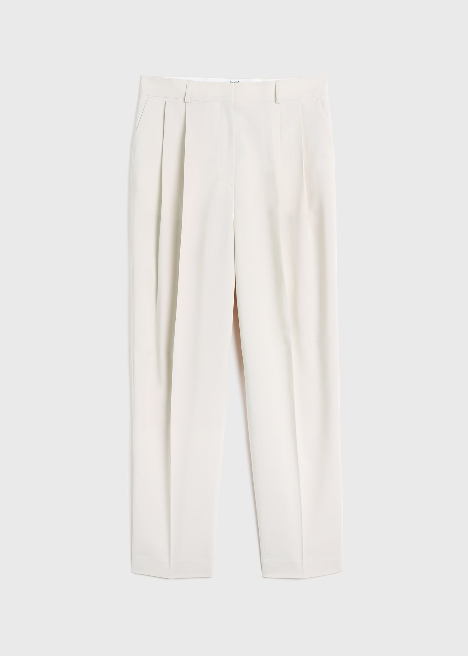 Double-pleated tailored trousers snow - 1