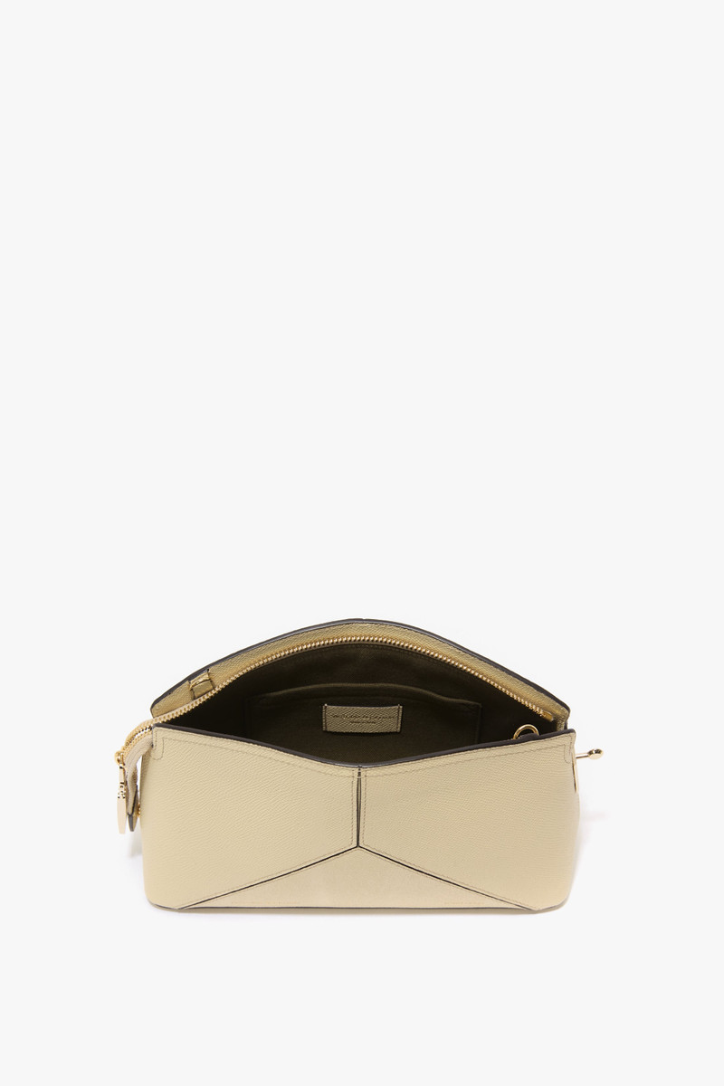 Victoria Beckham Victoria Crossbody Bag In Ivory Grained Leather outlook
