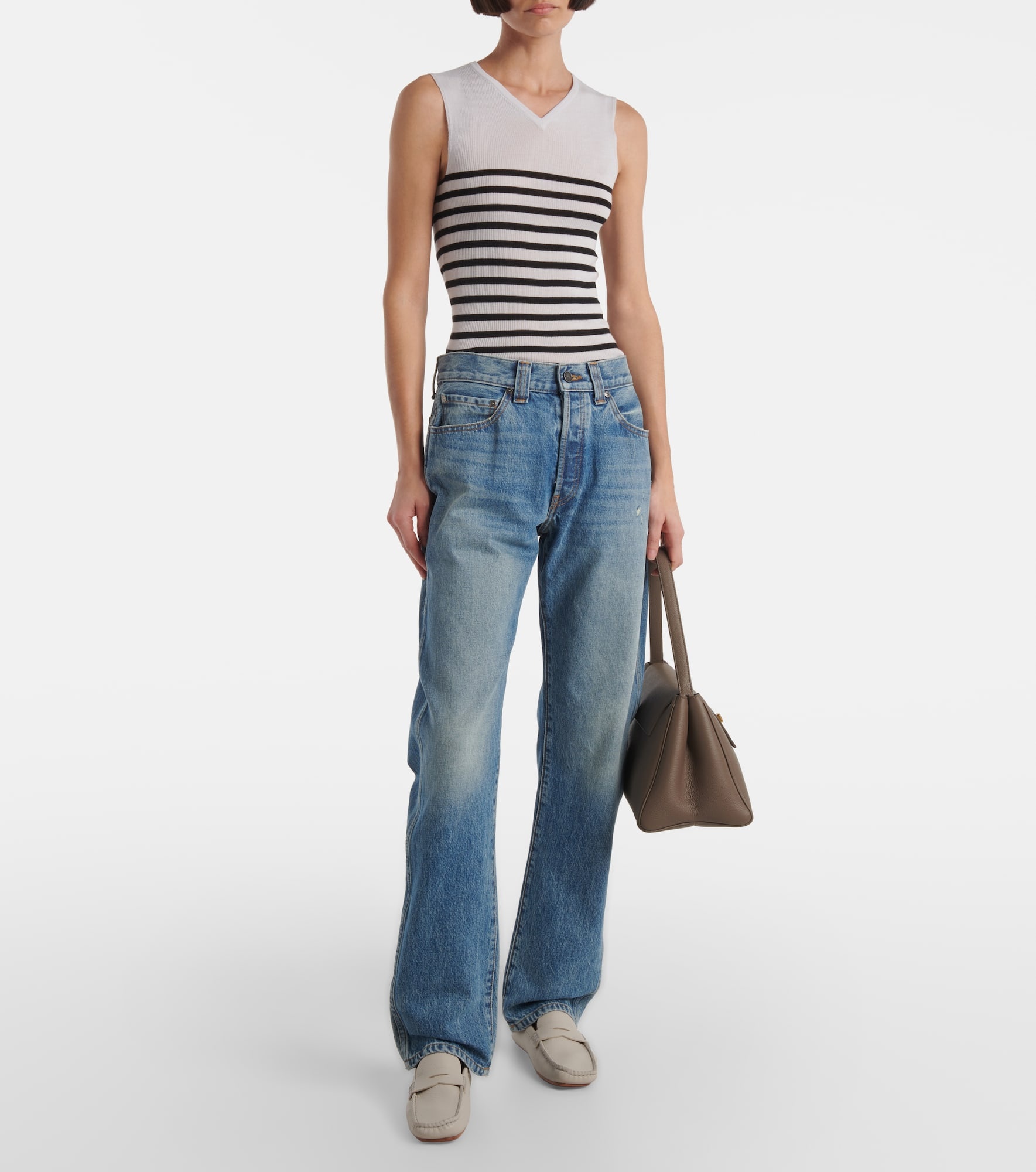 Renato striped wool-blend top - 2